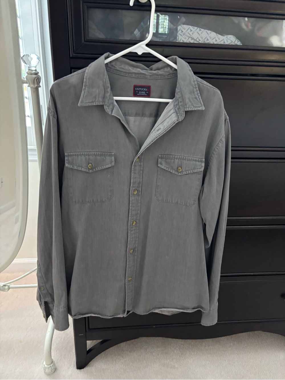 UNTUCKit gray button down